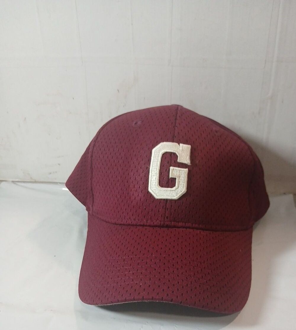 Maroon  Hat With A White G  XL fitted Hat Mens